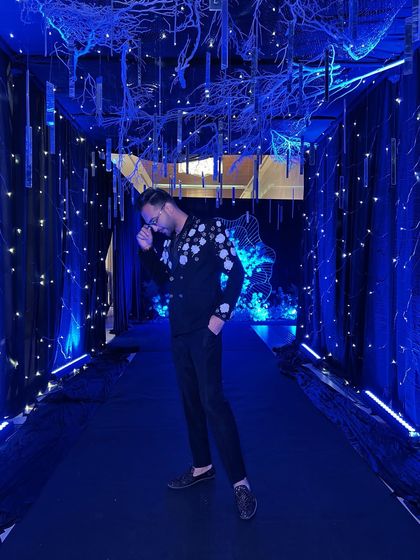 Another angle of my Sangeet look in Thailand. I believe an anchor's style should be as impressive as their performance.