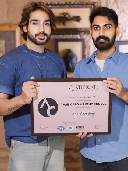 A proud male makeup artist graduating from our pro course. The industry needs more talent like his.