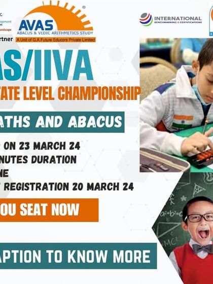 Book your seat now! Our Online State Level Championship in Vedic Maths and Abacus is a 15-minute online exam that allows students to showcase their skills from the comfort of their homes.