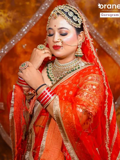 This pose captures the grace and elegance of a traditional bride. My training goes beyond technique to include posing and client interaction for portfolio shoots.