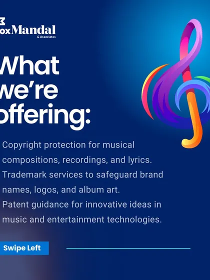 We are offering specific pro bono services including copyright protection for compositions, trademark services for brand names, and patent guidance for music technologies.