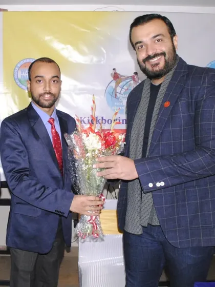 Being welcomed at the AGM of the WAKO Delhi Kickboxing Association. It's crucial for active sportspersons to be involved in the governance and decision making processes that shape the future of the sport.