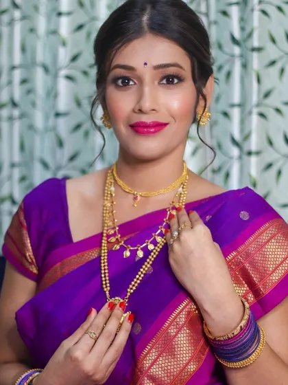 A final portrait from this series, capturing the confidence and beauty of the complete traditional look.