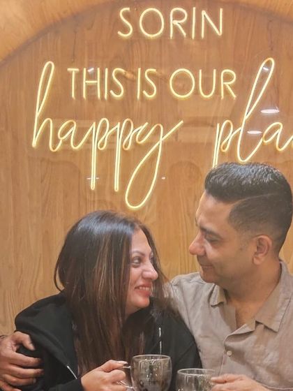 Sharing a smile at our "happy place". It's wonderful to see couples leave feeling refreshed and more connected than when they arrived.