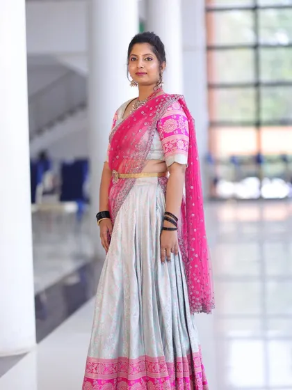 These images showcase various clients and models in simple, elegant sets perfect for attending weddings or family functions. I have a wide range of such pieces for rent.