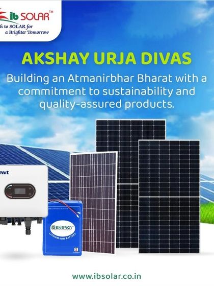 On Akshay Urja Divas, we celebrate our commitment to building an Atmanirbhar Bharat. With over 30 years of experience, we continue our mission to reduce India's carbon emissions with quality-assured renewable energy products.