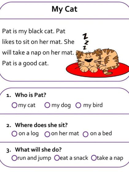 Reading comprehension is more than just reading words; it's about understanding. We use worksheets like this to help students practice recalling information and thinking critically about a text.