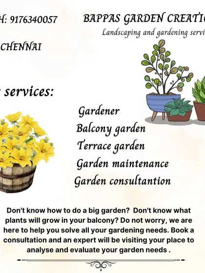 Don't know how to start a big garden? Not sure what plants will survive on your balcony? Do not worry, we are here to help. Book a consultation, and our expert will visit to evaluate your needs.