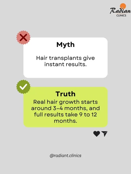 It is crucial to set realistic expectations. A common myth is that results are instant. The truth is that the transplanted hair first goes through a shedding phase. Real, permanent growth begins around 3 to 4 months, with the final, full result visible after 9 to 12 months.