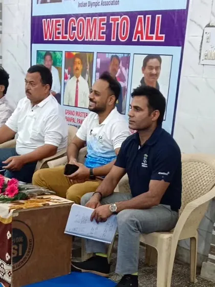 The officials' table at the district championship. Ensuring fair play and smooth conduct of events is our priority.
