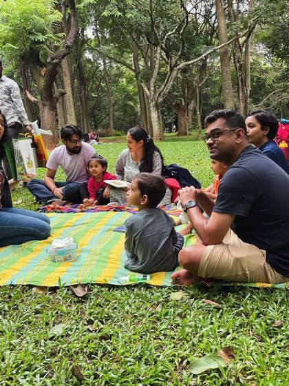 More scenes from our 'Gruffalo' session, showing the kids' reactions and the relaxed, happy atmosphere of our family-friendly weekend activity.