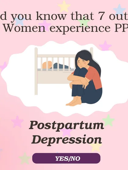 Did you know that 7 out of 10 women experience some form of Postpartum Depression (PPD)? It's crucial to raise awareness and ensure new mothers have the support they need.