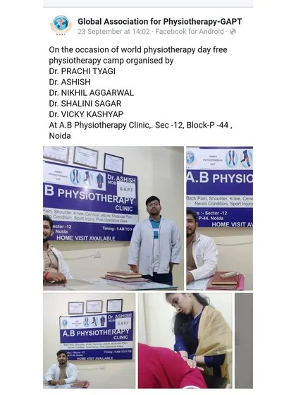 A snapshot from our free physiotherapy camp organized on World Physiotherapy Day, where our team provided consultations and treatment to the community.
