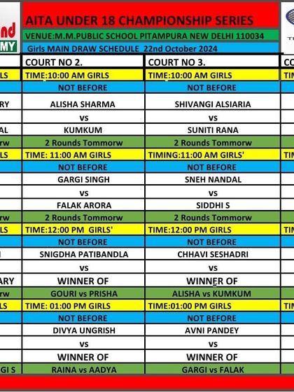 Tournament Schedules & Information photo 9