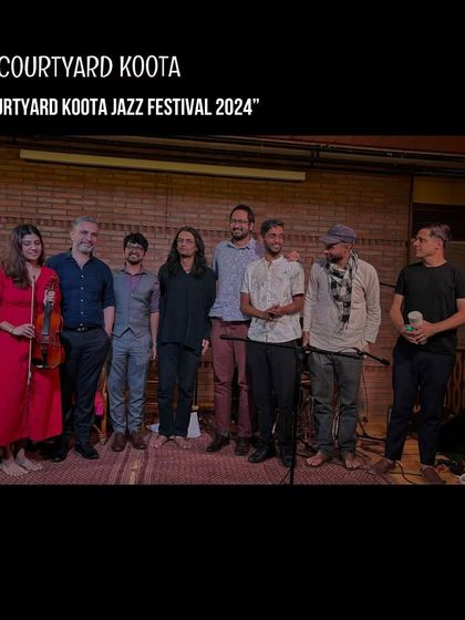A group photo of the artists from the Courtyard Koota Jazz Festival 2024. The festival is a testament to our commitment to building a collaborative and thriving music community.