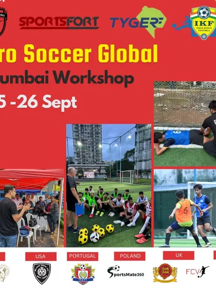 In association with IKF, I hosted the Pro Soccer Global Mumbai Workshop, featuring detailed assessments and selections for international academy scholarships. This collage shows the on-field action and physio support provided.