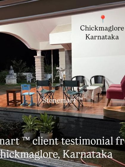 This client testimonial from Chickmagalur, Karnataka, shows a pair of our teak sandstone fish fountains on their beautiful veranda at night. They create a welcoming and elegant ambiance.