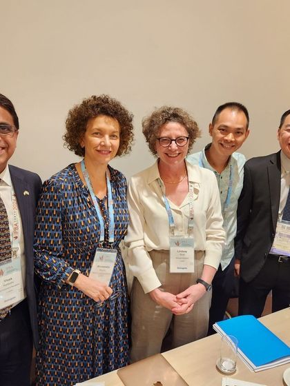 Our partner Vivek Kathpalia with fellow panelists at the IPBA conference, after a discussion on evolving strategies to attract and retain legal talent in a global market.