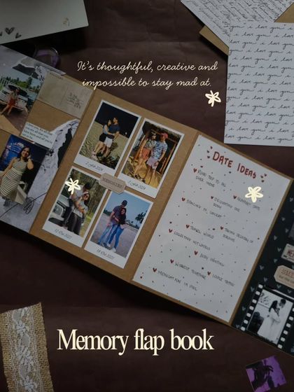 A memory flap book is the perfect way to apologize or just show you care. This one includes a list of "Date Ideas" alongside photos, making it a thoughtful and creative gift that’s impossible to stay mad at.