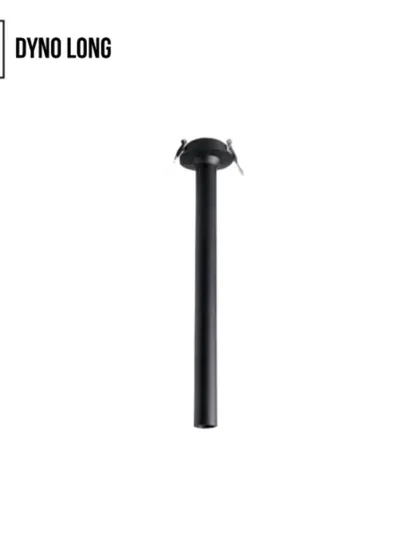 A product shot of the Dyno Long, a sleek, surface-mounted spotlight perfect for modern, minimalist interiors.