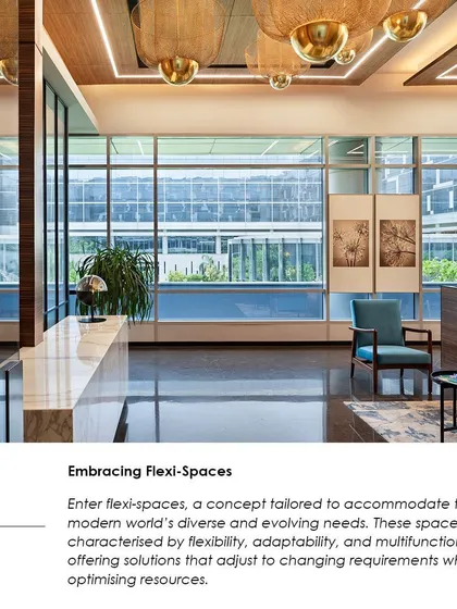 A feature from Commercial Design magazine where our founder shares her thoughts on designing flexible workspaces for the modern gig economy, emphasizing adaptability and collaboration.