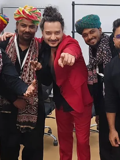 A fun group selfie with my entire troupe backstage before a performance in Delhi.