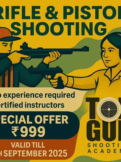 You don't need any prior experience to start. This special offer is the perfect opportunity to get a feel for both rifle and pistol shooting under the guidance of my expert team.