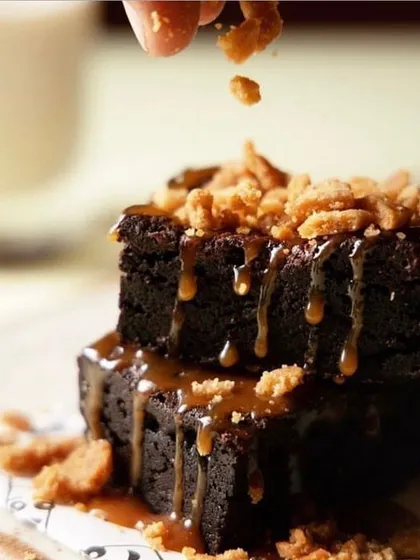 You have to try my 'Outta This World Brownie'. It's a rich, fudgy chocolate brownie, drizzled with decadent salted caramel and topped with a crunchy crumble. It's pure indulgence.
