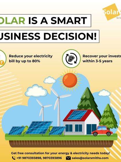 Solar is a smart business decision. You can reduce your electricity bill by up to 80% and recover your investment within 3-5 years.