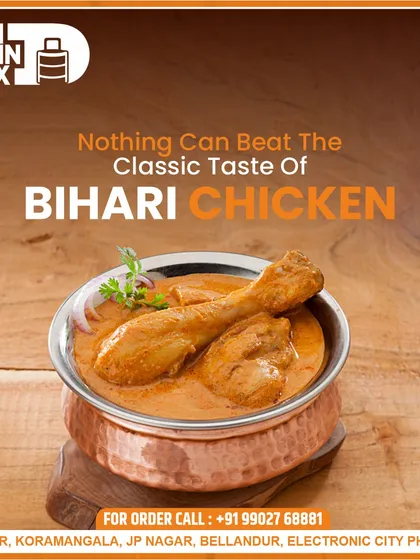 For those who enjoy non-vegetarian food, we offer unique specialties like this Bihari Chicken. It's a classic dish with tender chicken in a flavourful, rustic gravy that tastes just like it was made at home.