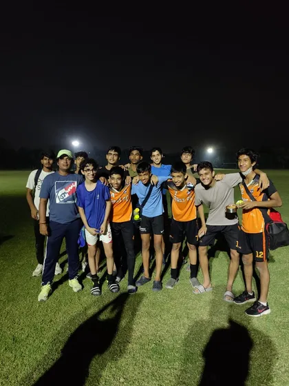 Sohum Utreja celebrating with his former teammates at our academy after his selection for the India U19 team.