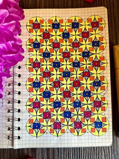 Another look at this playful, primary-colored geometric design.