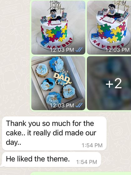More positive feedback from the client who ordered the puzzle cake.