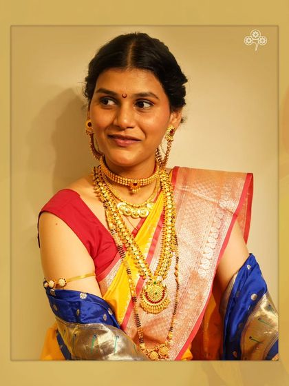 A full view of the stunning, complete bridal look I can help you create.