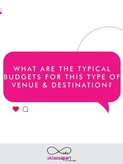 "What are the typical budgets for this type of venue and destination?" Understanding budget expectations upfront is critical for a successful planning process. I provide realistic estimates based on my experience.