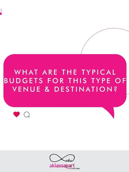 "What are the typical budgets for this type of venue and destination?" Understanding budget expectations upfront is critical for a successful planning process. I provide realistic estimates based on my experience.