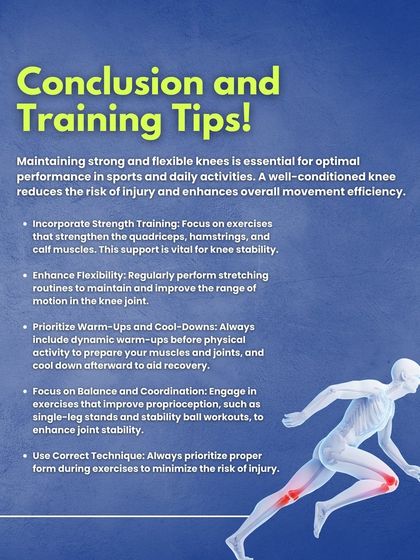 Our training tips for maintaining strong and flexible knees. This summary provides actionable advice, from incorporating specific exercises to focusing on balance and correct technique to minimize injury risk.