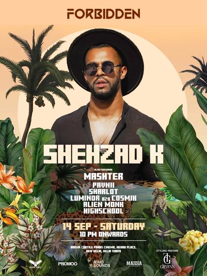 The headliner poster for the Forbidden night, featuring Shehzad K. I was happy to be part of such a strong lineup.