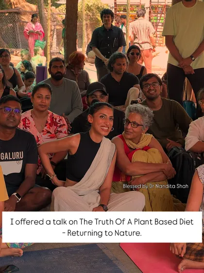 I was blessed to have my mentor, Dr. Nandita Shah, in the audience during my talk on "Returning to Nature." Sharing this space with people who inspire me is what this journey is all about.