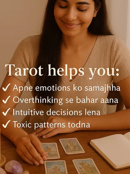 Tarot isn't just about 'kal kya hoga' (what will happen tomorrow), it's about 'aaj kya karna hai' (what to do today). This series explains how Tarot helps you understand your emotions, stop overthinking, and break toxic patterns.