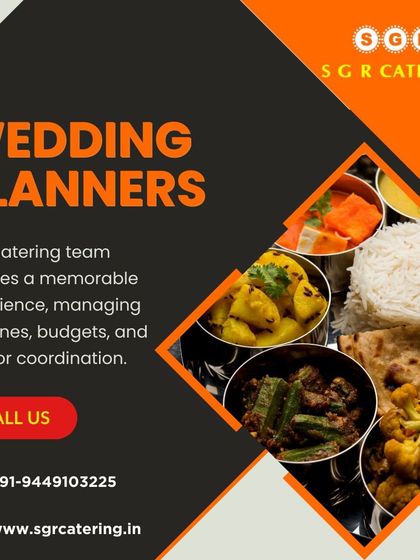 Our wedding planning team ensures a memorable experience by managing timelines, budgets, and vendor coordination. This collage of colorful dishes reflects the vibrant celebrations we help create.