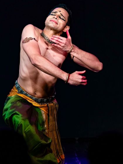 An expressive moment from the 'Bhakti Sringara' performance.