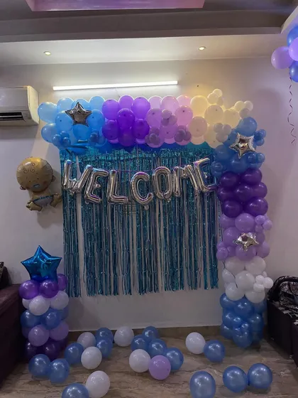 A clear, straight-on shot of the home decoration.