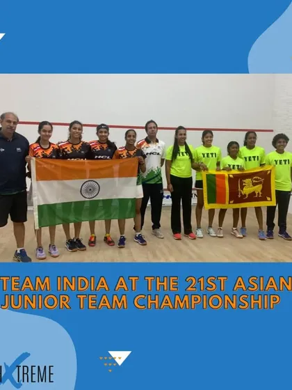 The Indian girls' team after their dominant 3-0 win over Sri Lanka on Day 1 of the Asian Junior Team Championship.