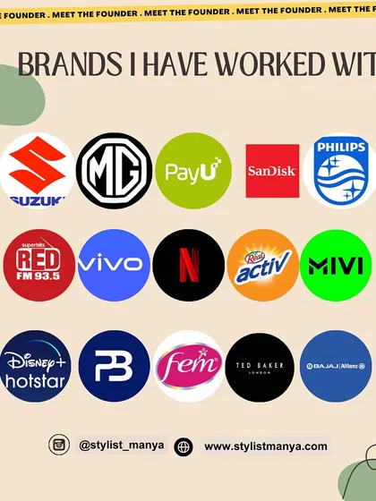 I have had the privilege of collaborating with some of the biggest names across industries. This is a snapshot of the leading brands like Netflix, Disney+ Hotstar, and Suzuki that have trusted me to bring their creative visions to life through styling.