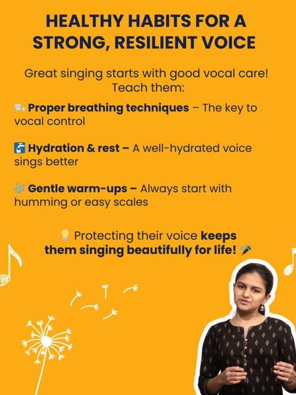 A strong, resilient voice starts with healthy habits. We teach kids proper breathing techniques, the importance of hydration, and gentle warm-ups to protect their voice for life.