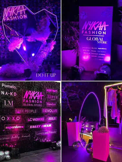 When Nykaa Fashion launched its Global Store, the brief was pure energy and glamour. We created a vibrant party atmosphere with custom neon signage, a heart-shaped light installation, and plenty of disco balls to make the night sparkle. This is how we style a high-energy product launch.