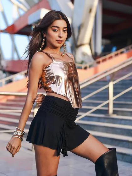 I love capturing powerful individual portraits that tell a story. This outdoor fashion shot uses the golden hour light and urban architecture to create a striking image for an actor's portfolio.