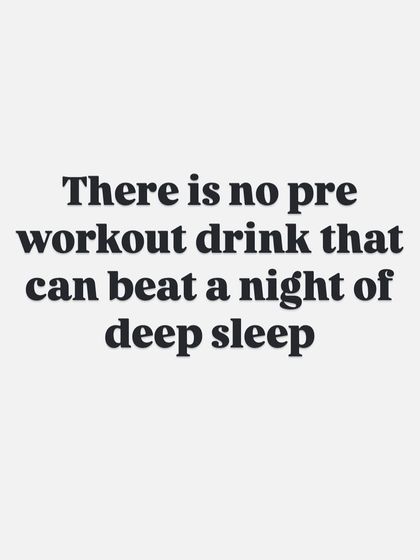 People are always looking for the next best pre-workout supplement. The truth is, no drink or powder can ever beat the restorative power of a full night of deep, quality sleep. Recovery is non-negotiable.