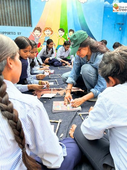 An instructor demonstrates a technique to a small group of students. Our workshops are designed to be interactive and hands-on.